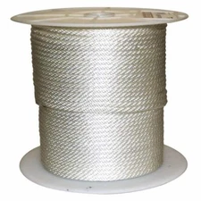 Rope King 5/16 in x 600 ft Solid Braided Nylon Rope White Strong Durable Weather