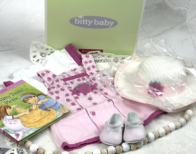Bitty Baby Twins Spring Picnic Jumper Set Tee Jumper Hat Book NIB 0138