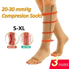 Calf Support Sleeves Leg Compression Socks for Runners Shin Splint Varicose Vein