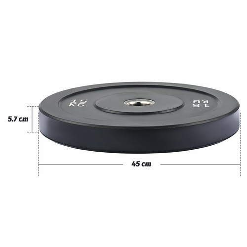 2x5/10/15/20kg Olympic Rubber Barbell Bumper Weight Plate Professional Gym Home - Picture 11 of 14