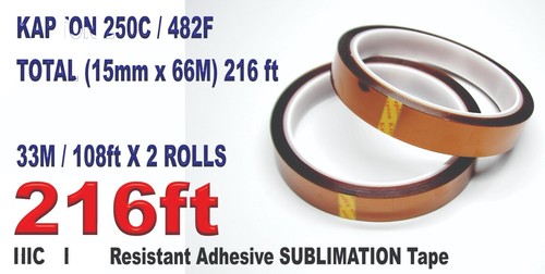 Ruban Kapton Anti-statique Techni-Pro 1/2" X 36 Yards - 2,5 Mil D'épaisseur - 3 Rouleaux - Pour électronique Et Soudure