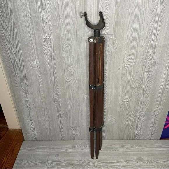 Suporte de telescópio de metal madeira vintage decoração projeto faça você mesmo ajustável - Imagem 2 de 4