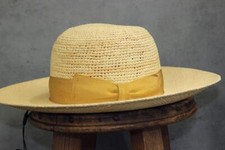 Borsalino Men's Ladies unisex Straw hat natural Breathable Summer New unused