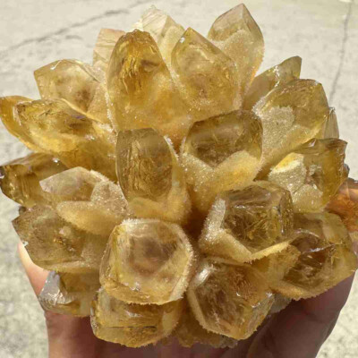 1pc natural citrine cluster Quartz Crystal specimen Mineral Healing decor 200g+