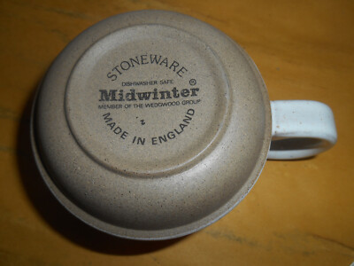 Wedgwood mugs/cups ~ Midwinter Natural Terrene Stoneware. (4)