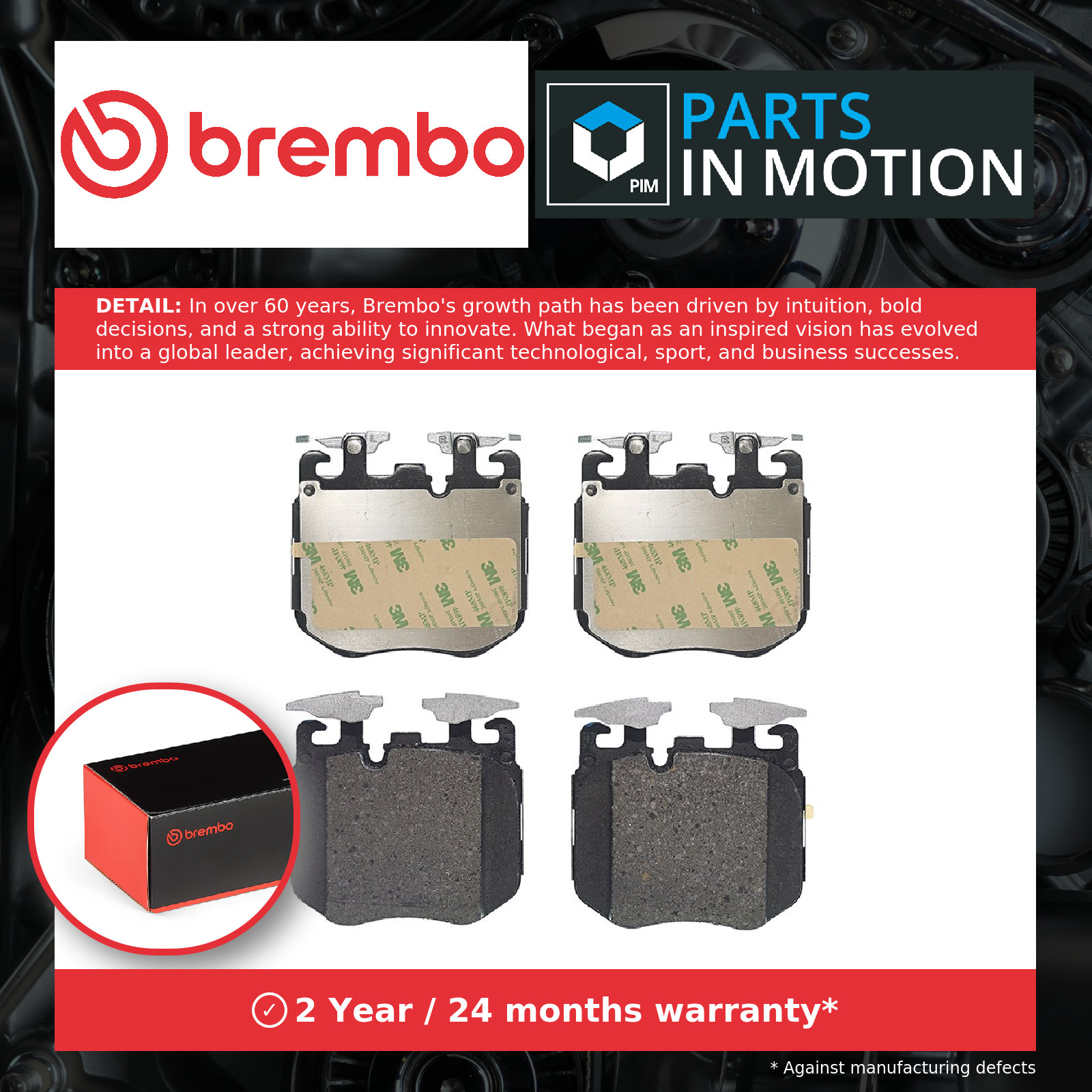 Brake Pad Set For Disc Brake Front Fits Alpina BMW Rolls-Royce BREMBO P06106 - Image 7