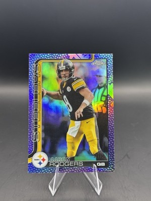 2025 Topps Chrome - Aaron Rodgers #255 Purple Leather Refractor /75