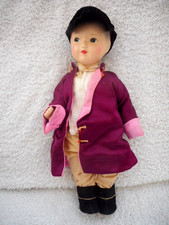 Vintage oriental composition doll...approx 10 inches high.