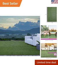 Stylish 4ft x 6ft Indoor/Outdoor Synthetic Grass Rug - Durable & Water Resistant