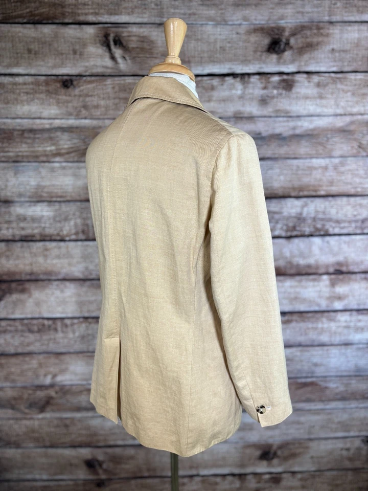 Isaia Cotton Linen Peacoat Size 40 (50 EUR) - Image 4 of 4