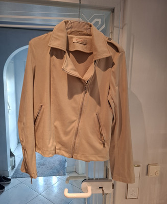 FRANCY & CO Damen  Kunstleder kurz Reißverschluss Taschen Gr.40 Beige