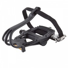 Sunlite Sport Road Pedals 916 Boron Axle Composite Body Toe Clip Straps Black