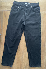 Vintage 90s Y2K Calvin Klein Jeans Mens 32x30 Black Cotton Straight Leg Denim