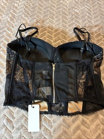 Hunter & Brown Black Corset Bra Top Size Small Lace Sexy Concert Club Festival