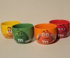 M & M 4x Ceramic Bowls- 2023 Limited Edition Red-Green-Yellow-Orange Set Of 4 — photo 2