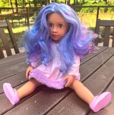 Our Generation Veronika 18'' Fashion Doll (Blue & Purple Hair ) w/ Dress & Shoes