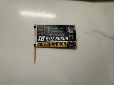 2019 Kyle Rowdy Busch Champion Flag Homestead NASCAR Display 1:24 NO CAR INCLUDE