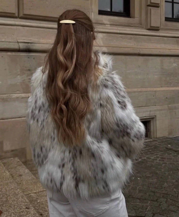 ZARA ZW COLLECTION FAUX FUR JACKET BLACK ECRU NEW FW25/26 SIZE S 4360/243 thumbnail 3