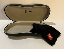 Ray Ban Universal Black Medium Hard Case for Sunglasses w/ Cleaning Cloth  Box