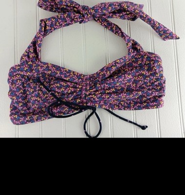 MATILDA JANE NWT Size Med Sunkissed Purple/Multi Halter Tie Bikini Top Separate