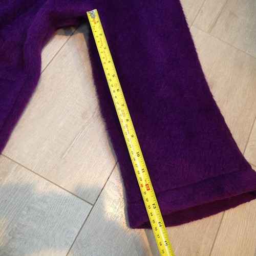 EE GIANFRANCO FERRE purple Mohair Wool Coat long tie open 44 Italy del mattioli - Picture 22 of 24