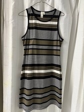 Sleeveless, Striped, Form fitting Dress, RD Style, Size L