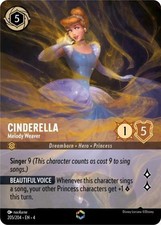 Lorcana Cinderella - Melody Weaver Enchanted NM Holofoil Ursula's Return