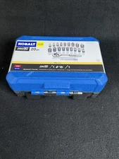NWT Kobalt SAE Metric 1/4" Drive 6-Point Socket Set 20 Piece With Hard case