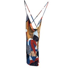 Anthropologie En Saison Jaqueline Slip Dress Red Blue Size S