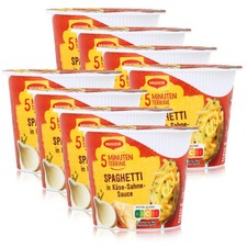 Maggi 5 Minuten Terrine Spaghetti in Käse-Sahne-Sauce 62g (8er Pack)