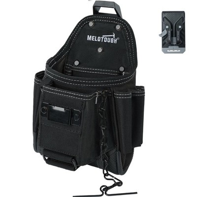 MELOTOUGH Professional Small Electrician Tool Pouch for Belt Black