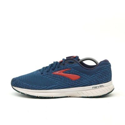 Brooks Herren Revel 1 Sneaker blau/rot Mesh Atmungsaktiv Laufschuh EU 45.5