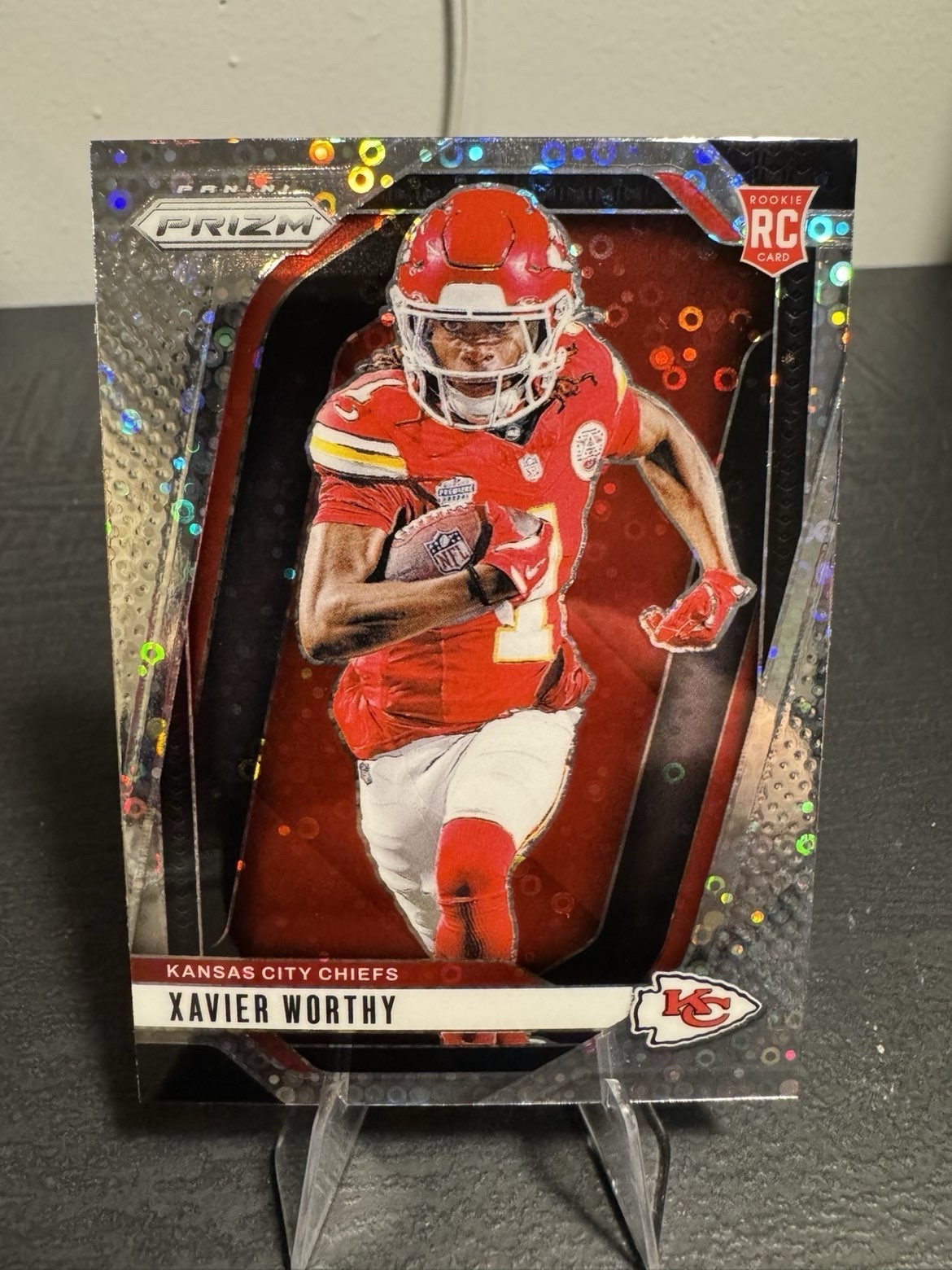 2024 Prizm Xavier Worthy Silver Disco #42 (RC) Rookie Variation