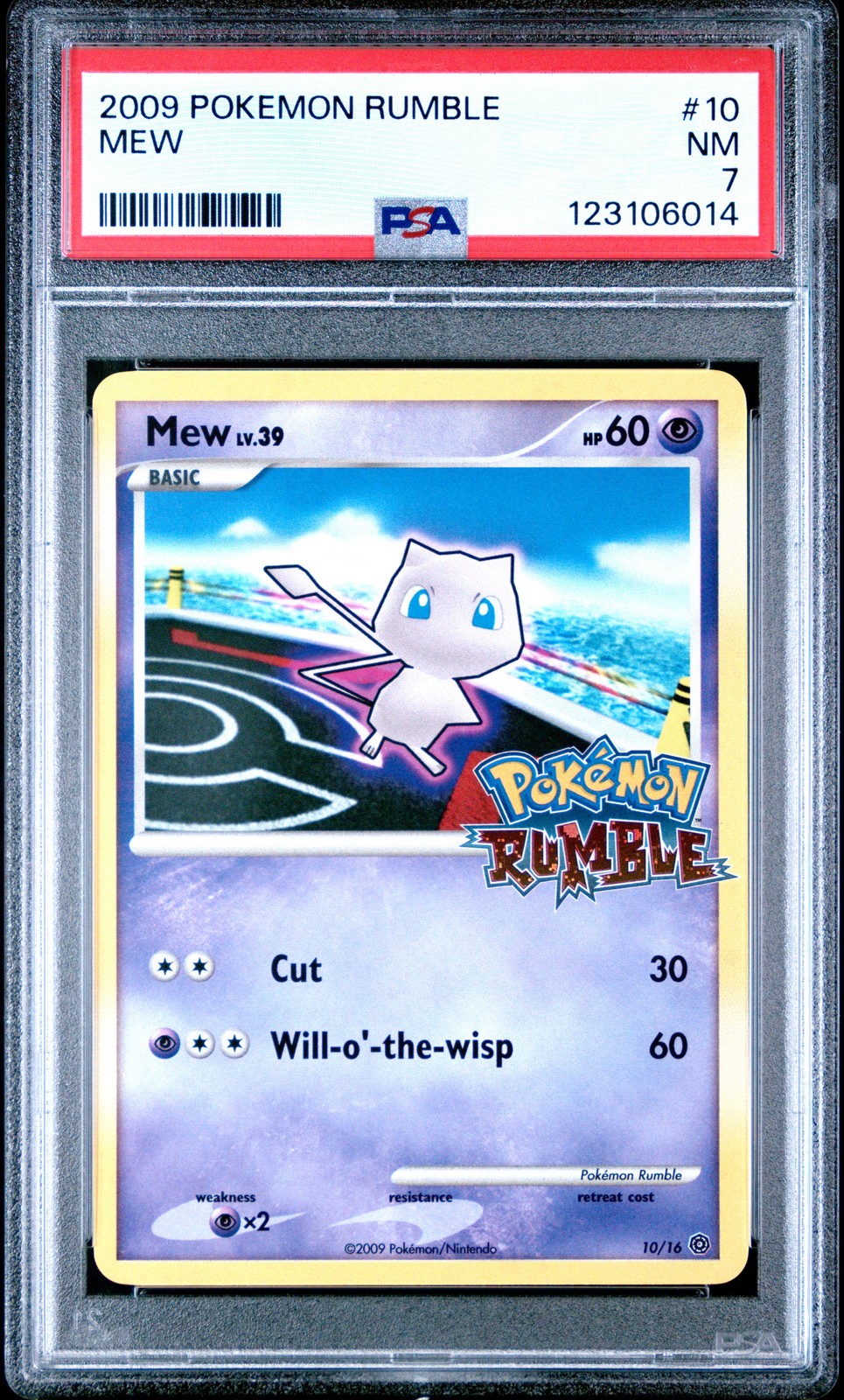 2009 POKEMON RUMBLE #10 MEW PSA 7