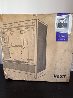 NZXT H5 Flow 2024 Mid Tower Gehäuse - Weiß, hoher Luftstrom, Unterstützung für Flüssigkeitskühlung
