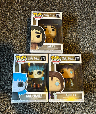 Funko Pop! Sally Face Vinyl Figures Lot 3 Boxed Larry Sal Fisher Ashley 874-876