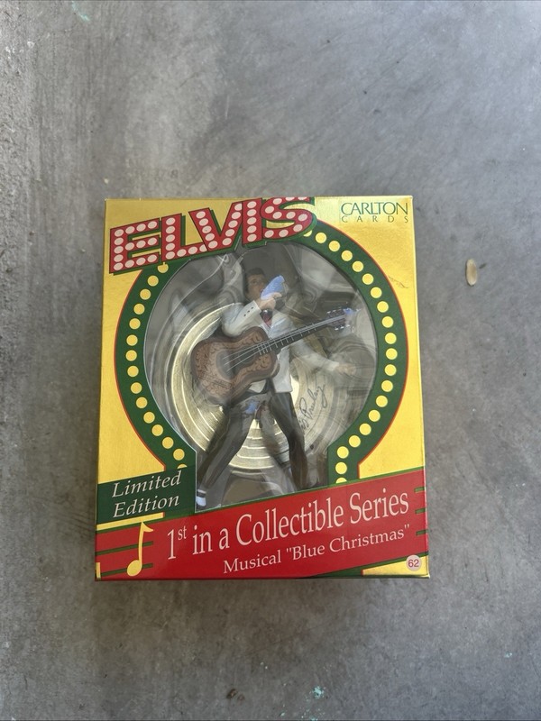Carlton Cards Elvis Presley Musical Blue Christmas Ornament Limited Edition