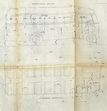 1946 The Schelde Alloy Bodywork on Bedford Chassis GERMAN Blueprint