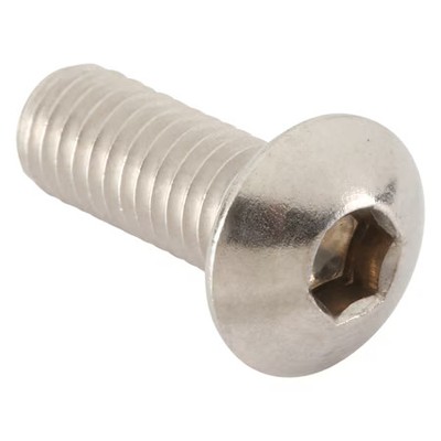 #10-32 Socket Head Cap Screw, Button, Plain 18-8 Stainless Steel, 1/2 In