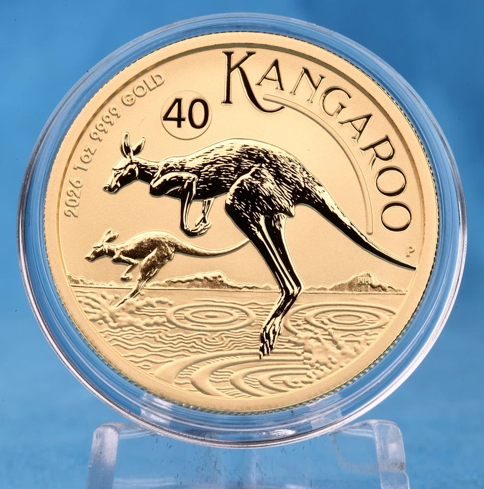 Australien 100 $ 2026 Känguru 40 Jahre 1 Oz Gold Goldmünze ST / BU - Bild 3 von 4