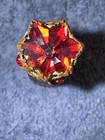 Czechoslovakia Vintage / Antique Perfume Bottle Red Jewels With Beautiful Detail — photo 4
