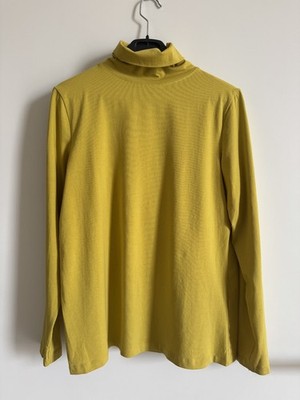 * * IN EXTENSO * * Schönes weiches Langarmshirt Rollkragen Gelb Gr. M
