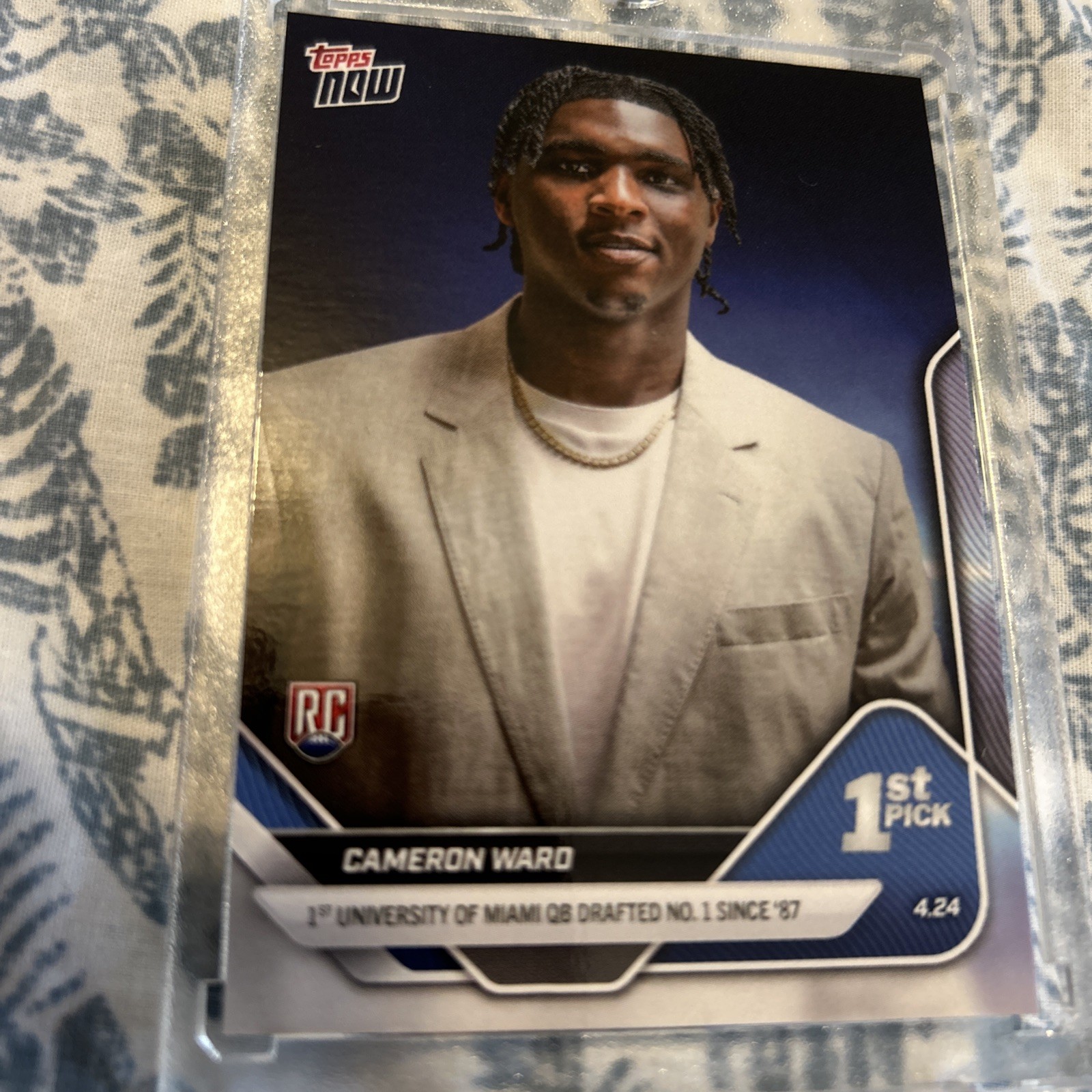 2025 Topps Now Draft - Cameron Ward #D-1 (RC)