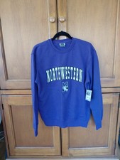 Northwestern University Stadium Purple Sweatshirt Unisex Stitched Logo Small