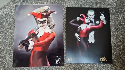 Joker's Harley Harley's Joker Cosplay Batman Harley Quinn signiert Kunst Weihnachten 