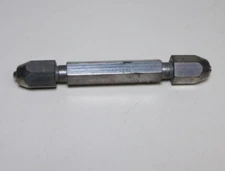 VINTAGE WATCHMAKER BRASS DOUBLE END PIN VISE JEWELER BENCH REPAIR TOOL  #50