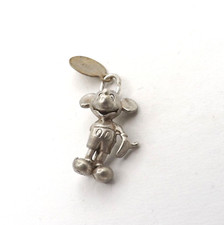 Walt Disney Productions Mickey Mouse Sterling Silver Charm Pendant Vintage 3gr