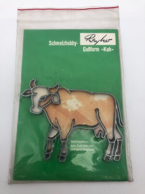 70er Jahre Rayher Schmelzhobby Gußform ''Kuh'' für Granulat schmelzen