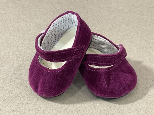 American Girl REBECCA RUBIN Beforever Meet Purple Velvet Mary Jane Shoes - Picture 1 of 5