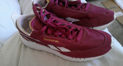 REEBOK CLASSIC WOMENS  NYLON/ SUEDE CLASSIC RUNNING SHOES, SIZE 10